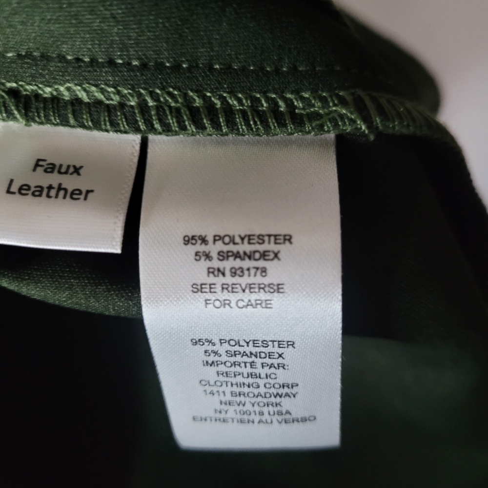 TAHARI Notch Collar Open Front  Coat In Green. NWT Sz L MSRP $88 - Picture 7 of 9